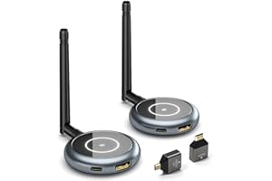 AIMIBO Wireless HDMI Transmitter & Receiver, Up to 8 Receivers, 2.4/5G, 4K & 1080P@60Hz, Stream Smooth Video & Audio from Lap