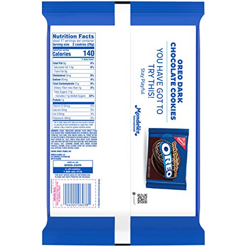 OREO CHOCOLATE PEANUT BUTTER PIE SANDWICH COOKIES, FAMILY SIZE, 17 OZ
