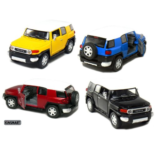 Set of 4: 5" toyota fj cruiser 1:36 scale (black/b…