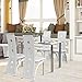 Giantex 4 Pcs Dining Chairs PU Leather Steel Frame High Back Contemporary Home Furniture (White)