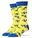 Oooh Yeah Socks - Mens Crew - PINEAPPLE DUDE Yel, Large