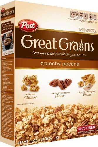 Post Selects Cereal, Great Grains Crunchy Pecan, 16 oz (Pack of 4) - //coolthings.us