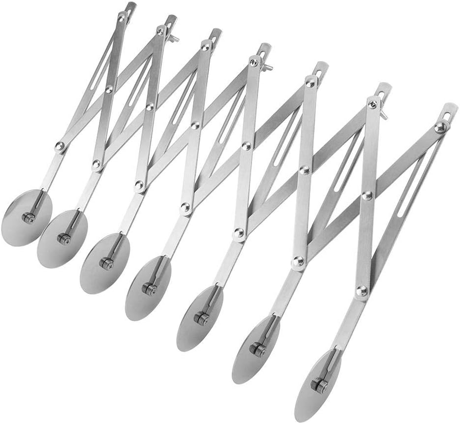 Folding Stainless Steel Pizza Roller Cutter Wheel Pastry Kitchen Bakery Tool - Image 4