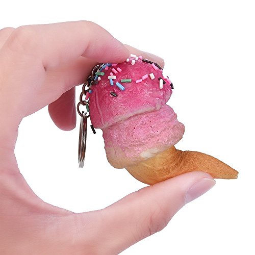 SUNREEK 30 PCS Random Kawaii Mini Soft Foods Panda Bread Bun Toasts Donuts Phone Straps Charm,Squishies Phone Key Chain Bread Strap,Hand Pillow Toy Gift