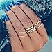 FINETOO 5Pcs Midi Ring Set Gold Finger Stackable Rings Set for Women/Girl¡­