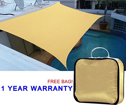 Quictent 10’ x 15’ 185G HDPE Rectangle Sun Sail Shade Canopy Awning kit Patio UV Block Top Outdo ...