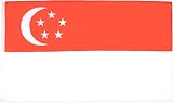 AZ FLAG Singapore Flag 3x5 ft 100D Polyester with 2 Brass Grommets