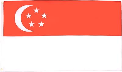 AZ FLAG Singapore Flag 3x5 ft 100D Polyester with 2 Brass Grommets