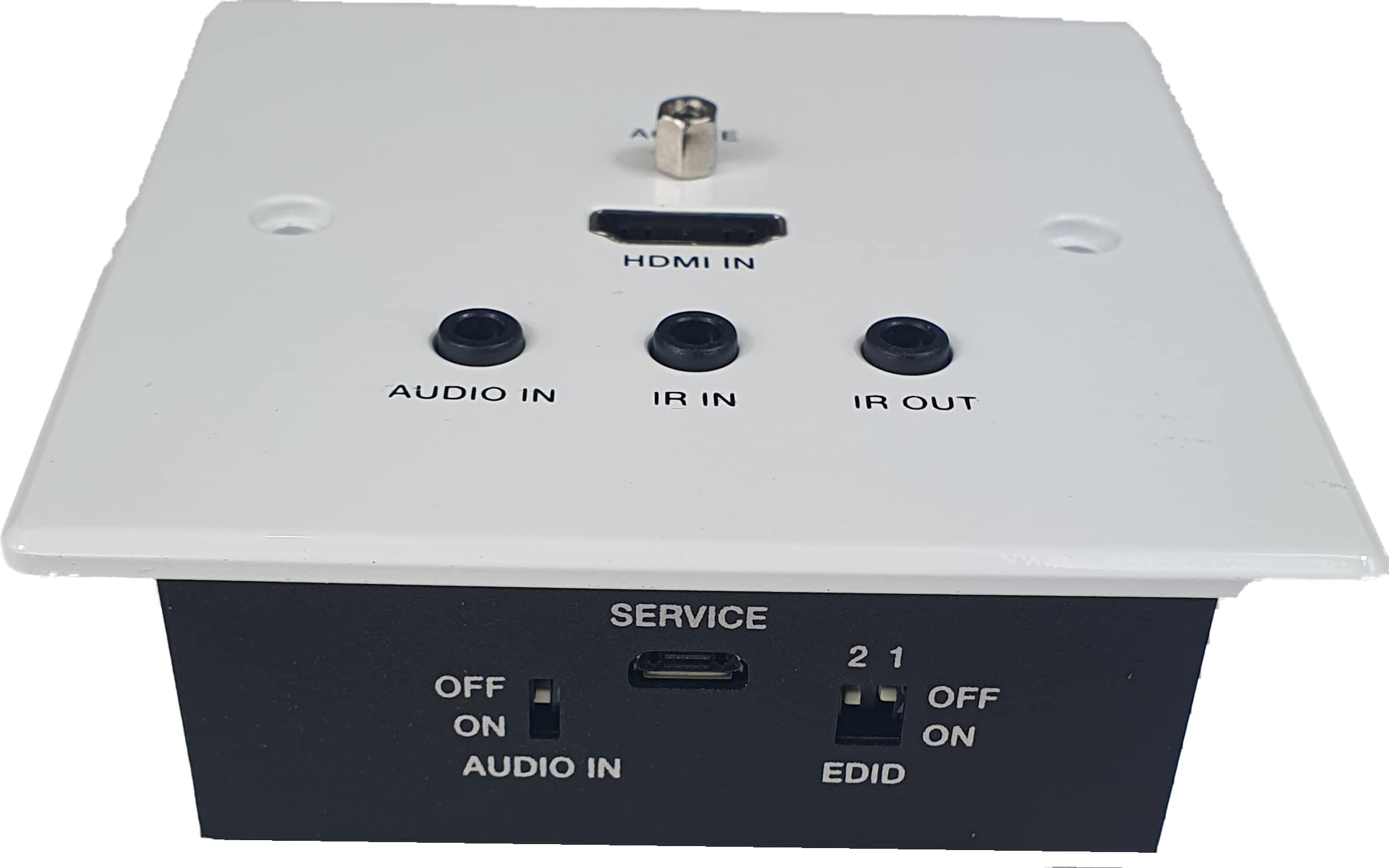 FOURKAY 4K@60Hz HDBT HDMI and IR over Cat6 Ethernet Wallplate 70m Range WPEX4K70-TX. HDMI Extender Wallplate to fit into single gang UK electrical box. HDMI over CAT6 with PoE.