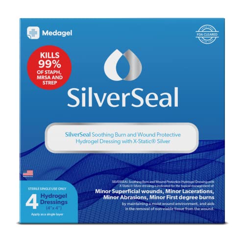 SilverSeal Burn and Wound Dressing Hydrogel Pads with XStatic Silver