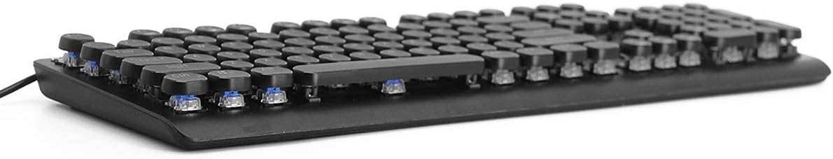 Mechanical Keyboard, E-YOOSO K600 LED Rainbow Backlit Mechanical Gaming Keyboard 104 Key Gamers Keyboard PC Computer USB Wired Gaming Keyboard Blue Switches (Retro): Computers & Accessories