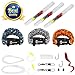 3-pack Survival Bracelets (Size: Small) with Built-in Fire Starter, Fishing Kit, 550 Paracord, Rescue Whistle, Tinder, and Cutting Knife