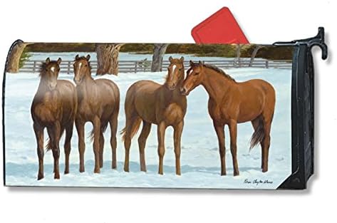 Winter Horse LARGE MailWraps Magnetic Mailbox Cover #20153