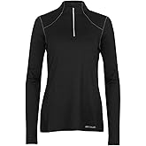 Hot Chillys Women's Clima-Tek Zip T Breathable Moisture-Wicking Midweight Relaxed Fit Base Layer