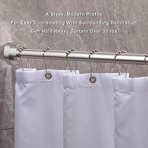 ALLRIER Tension Shower Curtain Rod - Never Rust Non-Slip Adjustable Closet Rod, Chrome, Tension Rod for Bathroom Kitchen Wardrobe Doorway Windows, No Drilling Stainless Steel Spring Tension Rod 25-43"