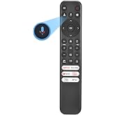 for TCL Google TV Voice Remote,Smart Replacement for TCL TV Remote Control | Compatible with TCL QM8/QM7/S5//Q7/Q6/Q5 4K UHD HDR LED QLED LED Smart TVs,with NTFLX /Prm Video/YuTobe/TCL/Aple TV Buttons