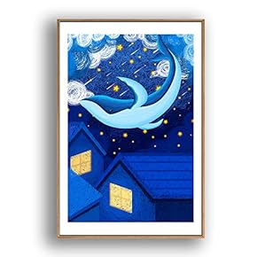Framed Canvas Wall Art for Living Room, Bedroom Whale Canvas Prints for Modern Home Decoration Ready to Hang - 16"x24" inches