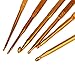 TOOGOO(R) 6Pcs Golden Aluminum Double End Crochet Hook 2.0 - 7.0mm