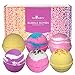 Sweet Retreat Birthday Bubble Bath Bombs Gift Set by Two Sisters Spa. 6 Large 99% Natural Fizzies for Women, Teens and Kids. Moisturizes Dry Sensitive Skin. Releases Color, Scent, and Bubbles.