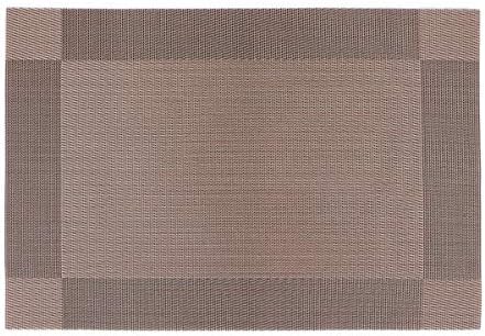 Wittyware Placemat,U'Artlines Crossweave Woven Vinyl Non-Slip Insulation Placemat Washable Table Mats Set of 6-Coffee