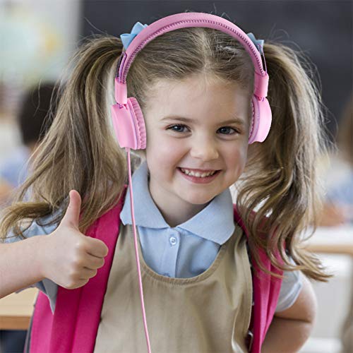 POWMEE M2 Kids Headphones Wired Headphone for Kids,Foldable Adjustable Stereo TangleFree,3.5MM