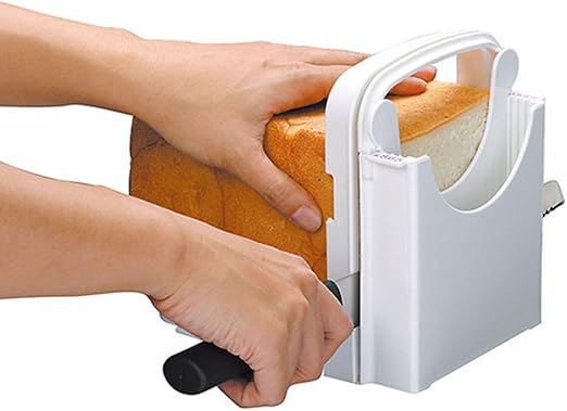 Amazon Com Bread Slicer Bread Slicer Guide Table Bread Roast Loaf Slicer Cutter Sandwich Maker Toast Slicing Machine Folding And Adjustable Handed Bread Slicer With 5 Slice Thicknesses Kitchen Dining