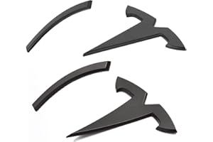 NANAHOLY Emblem Accessories for Tesla Model 3 Logo Sticker 2023 2022-2017 Model 3 Decals (Black)