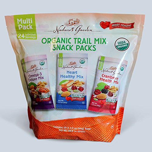 Nature's Garden Organic Trail Mix Snack Packs, Multi Pack 1.2 oz Pack