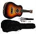 Mini Kids Acoustic Toy Guitar Kit Gig Bag + Picks + Strap + Tuner (Sunburst)