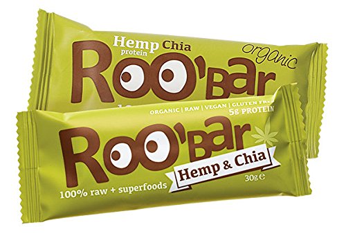 ROO'BAR Hemp Protein & Chia - 20 bars (20x 30g) - Raw Superfood Bar (organic, vegan, glutenfree, raw) - Image 3