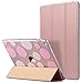 ULAK iPad Pro 9.7 Case, Slim Smart Case Stand for Apple iPad Pro 9.7 Inch 2016 PU Leather Colorful Clear Back Cover,Not Fit iPad 9.7 2017 (Rose Gold)