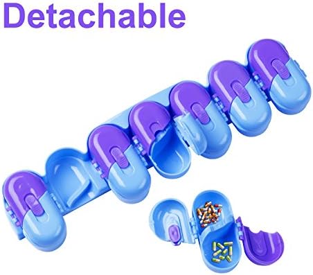 Pill Organizer, 7 Days Detachable Large Weekly Pill Box for Pills/Vitamin/Fish Oil/Supplements