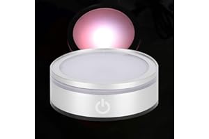 RASTKY Crystal LED Display Base Colorful Touch Lamps Holder for 3D Decoration, USB Powered for Crafts Viewing