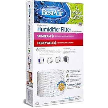BestAir H75 Extended Life Replacement Humidifier Wick Filter - Quantity 2