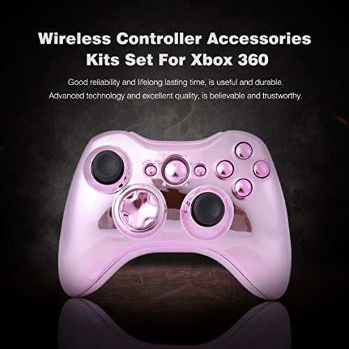 Dalkeyie Wireless Controller Shell Case Bumper Thumbsticks Buttons Game for Xbox 360