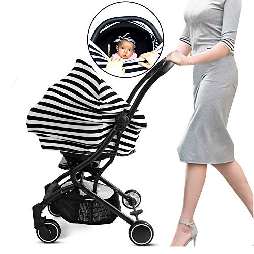 Nursing Breastfeeding Cover, Metplus Car Seat Covers for Babies Infant Carseat Canopy Baby Breast Feeding Cover Ups, All-in-1 for Stroller Shopping Cart Highchair Mom Infinity Scarf