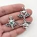 10pcs Bat Pearl Cage Bright Silver Beads Cage Locket Pendant Jewelry Making Supplies-for Oyster Pearls, Essential Oil Diffuser, Fun Gifts (Bat)
