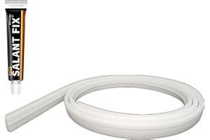 ZRNIDIYR RV Roof Vent Seal RV Seal Replacement for Roof Vents Roof Vent Lid Replacement Gasket Whiteseal/white gule (51" with glue)…