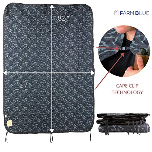 Custom Camo Military Camping Blanket -Army Woobie Poncho Liner