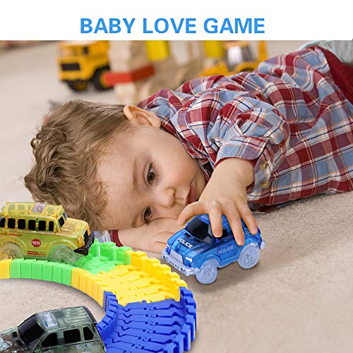 image for BooTaa 3 Pack Replacment Car, Electric Car Toys, Blue Police Car, Army