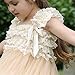 Kaiya Angel Girl Dress Wedding Soft Lace Chiffon Tulle Breathable Party Dress Champagne Small