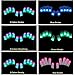 DGJWH AB-03 Led Gloves Flashing Finger Light Gloves 3 Colors 6 Modes for Halloween, Christmas, Novelty Light Up Toys