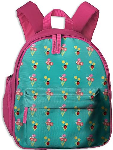 Floral Pattern Ladybug Toddler Kids Backpack Preschool Backpack Pink Mini Backpack