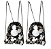 Disney Mickey Mouse Drawstring Backpack Silver 2 Pack