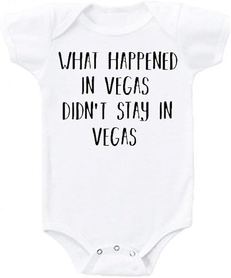 Download Amazon Com What Happened In Vegas Didn T Stay In Vegas Cute Funny Baby Onesie Gift Novelty Tshirt Costume Babies Bodysuit Clothing