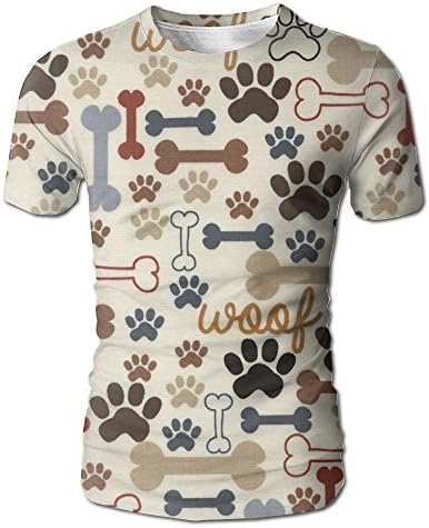 MANCLOTHING Dog Bones &amp; Paw.jpg Men's 3D Short Sleeve T-Shirt