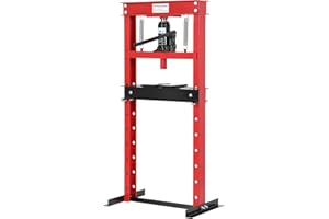 GARVEETECH 20 Ton Hydraulic Press, Heavy-Duty Adjustable H-Frame Garage Floor Shop Press with Stamping Plates to Straighten Bend or Press Parts, for Straightening/Automotive Repair/Garage Use