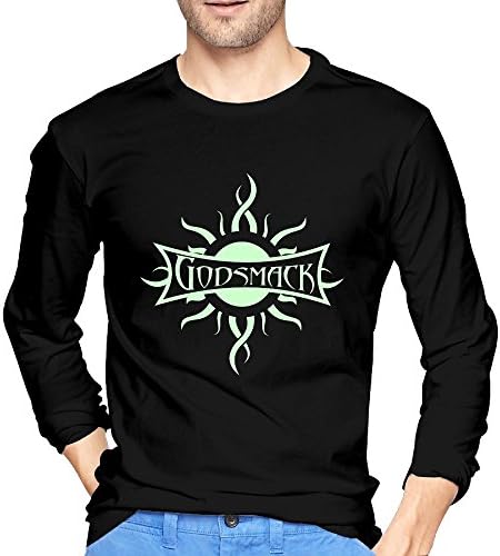 Anch Men's Godsmack Logo Black Long Sleeve T-shirts Tee