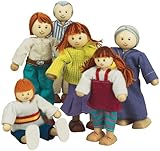Small World Toys Ryan's Room Wooden Doll House Accessories - Family Affair (Caucasian Family)