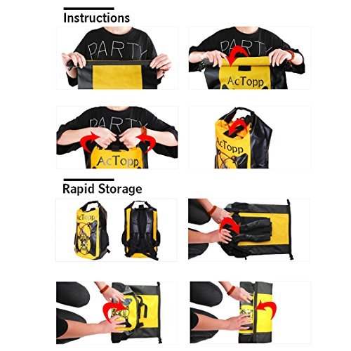 AcTopp 35/20L Waterproof Dry Bag Backpack Kayak Waterproof Bag Durable Roll Top Backpack with 2 Adjustable Shoulder Straps for Boating, Kayaking, Sailing, Rafting, Canoeing, Camping